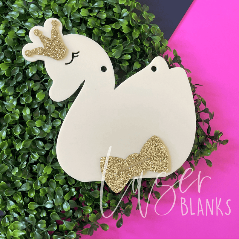 Swan Bow Holder | Princess Swan | Acrylic Blank