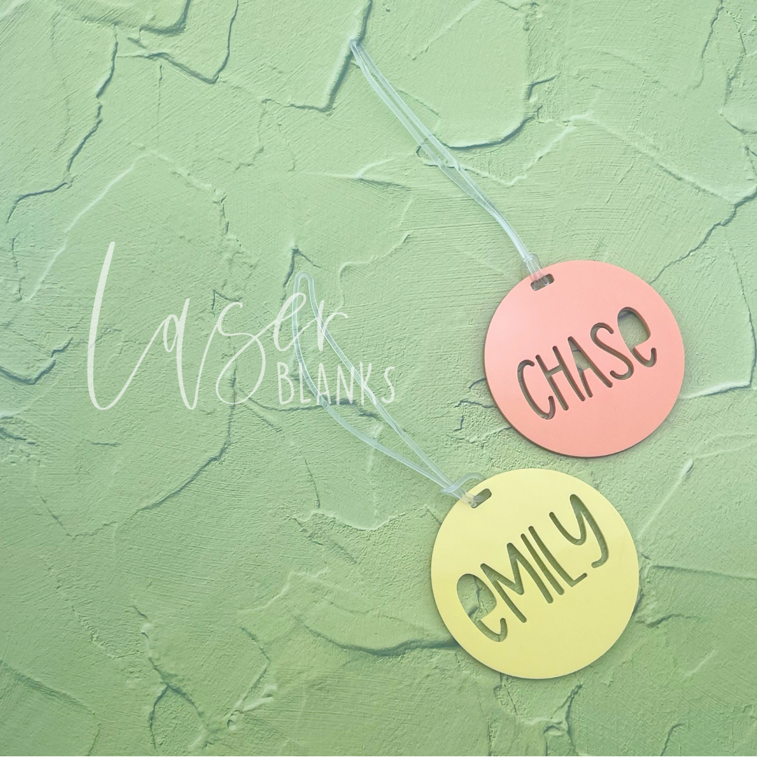 Personalised Round Name Bag Tag | Back Pack Tag
