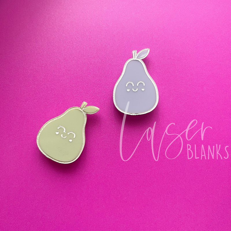 Baby Pear Small Shape | Earring Blank | 10 Pack | Paint Fill
