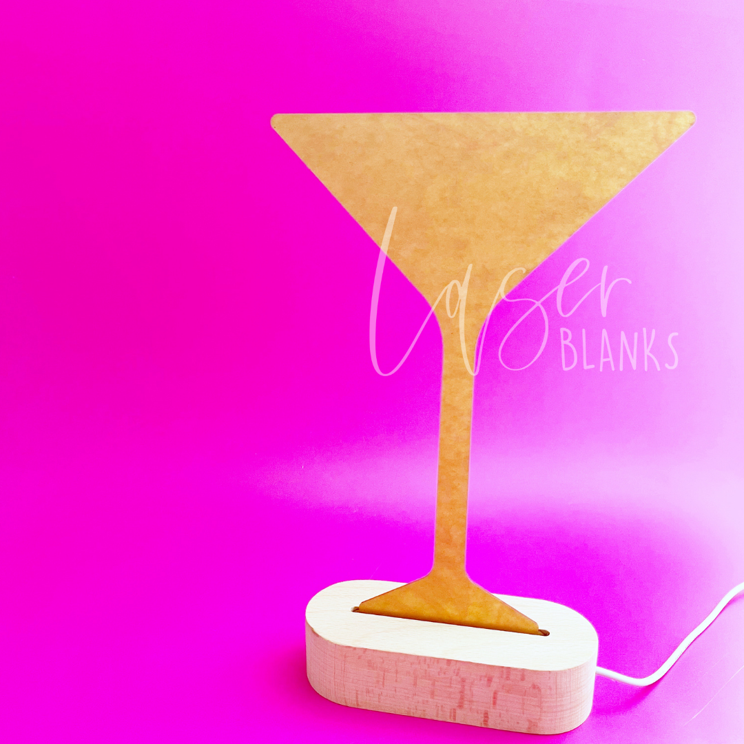 Martini Glass LED Light Insert | Panel