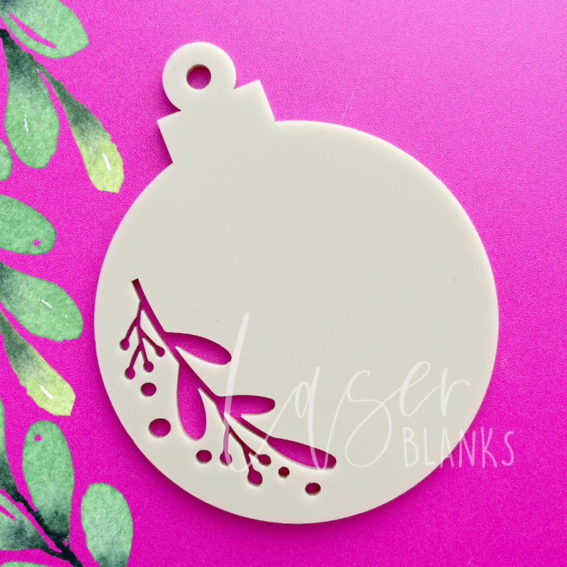 Floral 75mm Bauble | Gift Tag