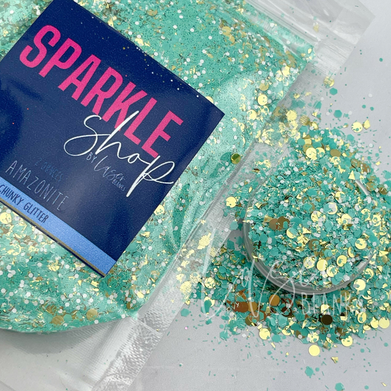 Amazonite Chunky Glitter | 2oz | SPARKLE SHOP