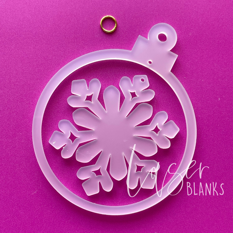 Snowflake Hanging Decoration | Gift Tag | 100mm with Jump Ring