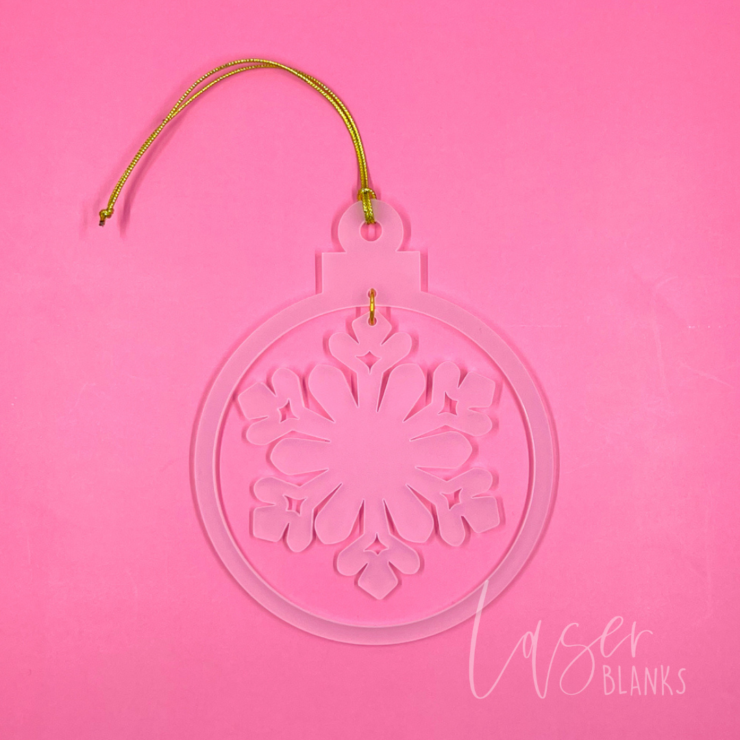 Snowflake Hanging Decoration | Gift Tag | 100mm with Jump Ring