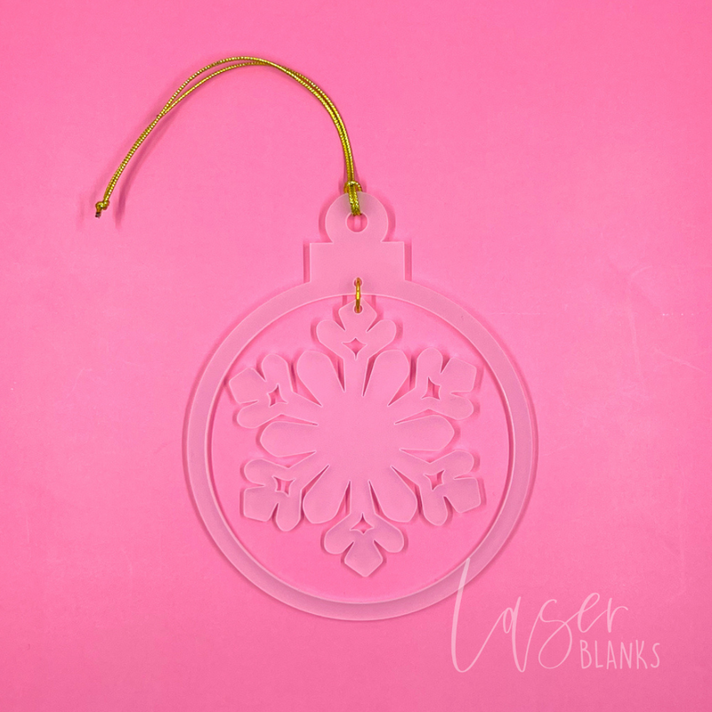 Snowflake Hanging Decoration | Gift Tag | 100mm with Jump Ring