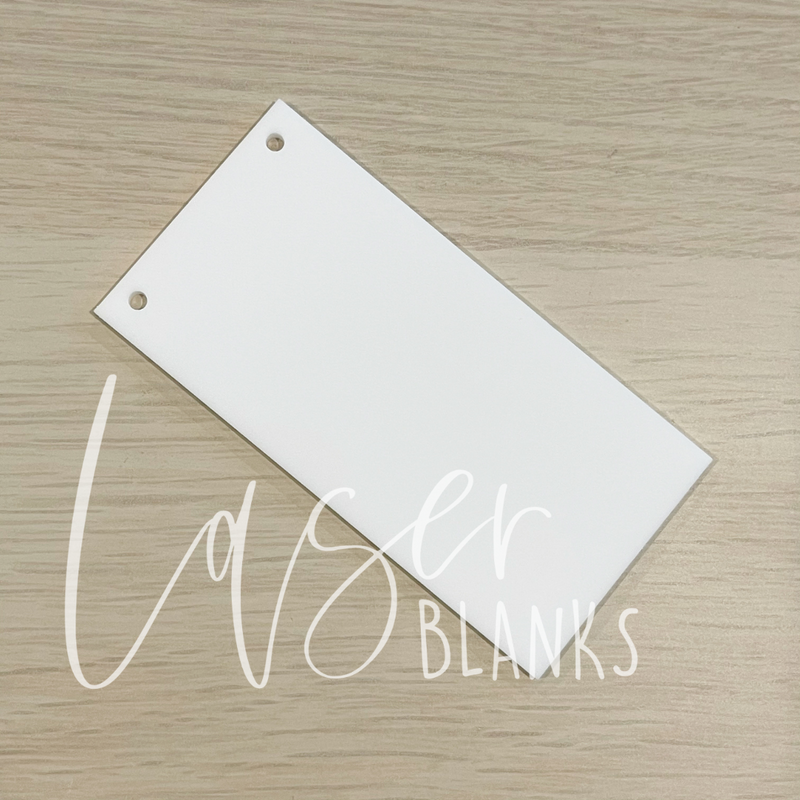 Large Rectangle Tag | Two Holes at top