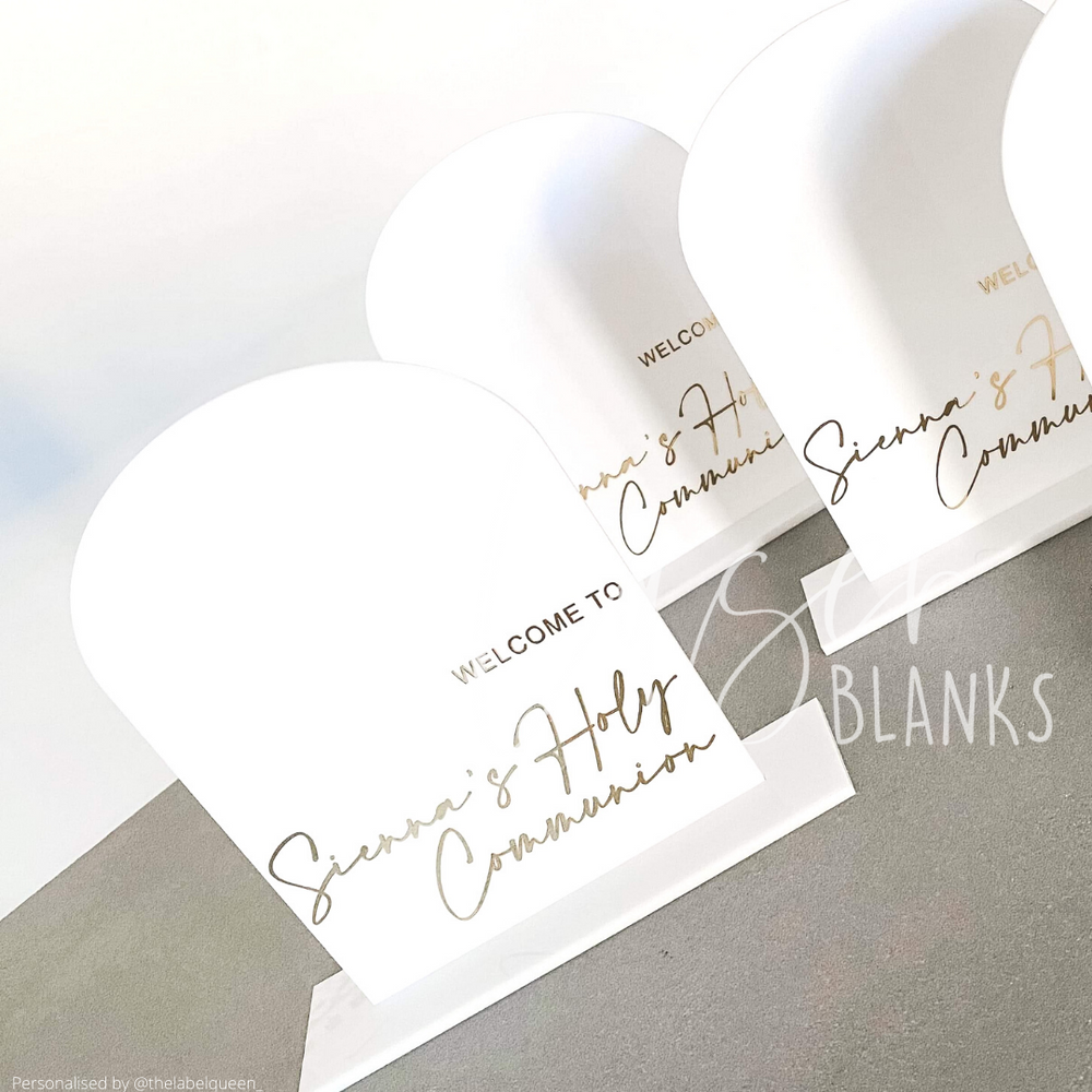 Arch Acrylic Sign + Stand | Acrylic Blank