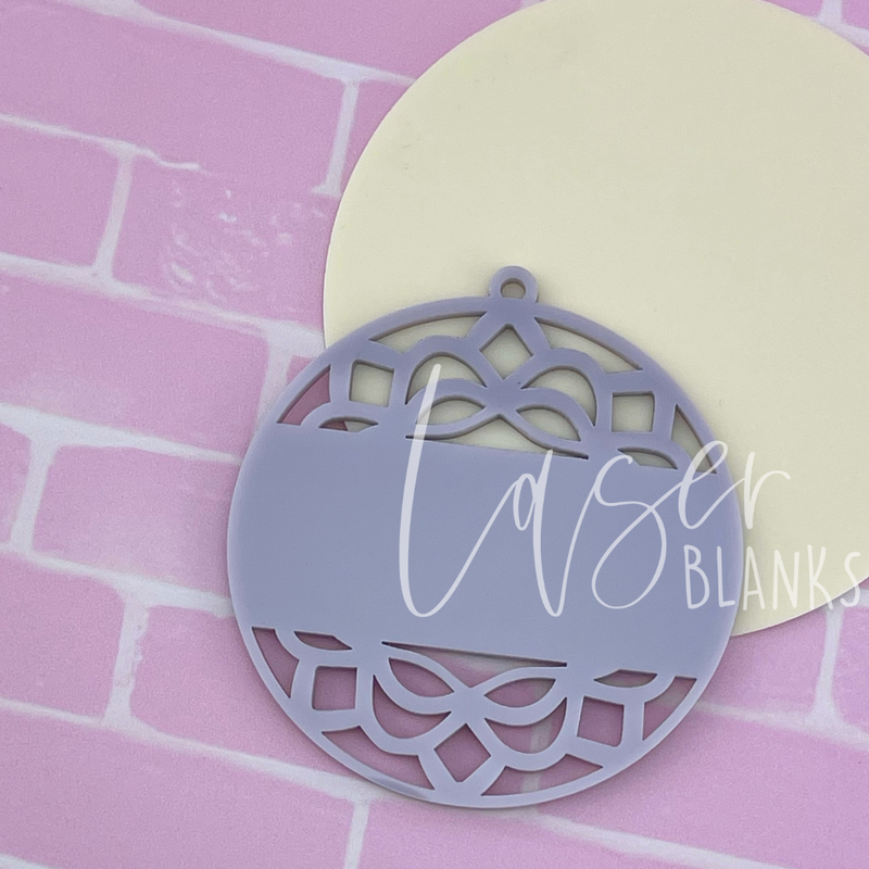 Lacey Trim Bauble | Gift Tag [Plain] 75mm
