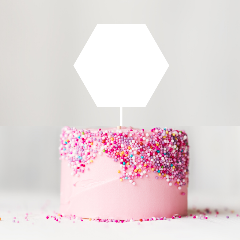 Hexagon Cake Topper