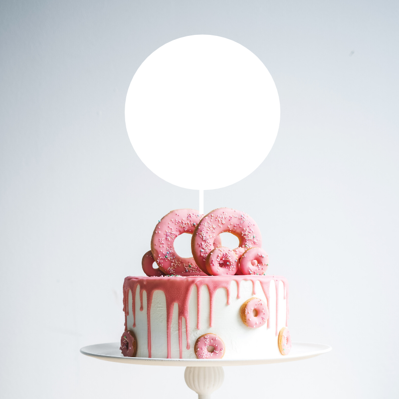 Large Round Cake Topper