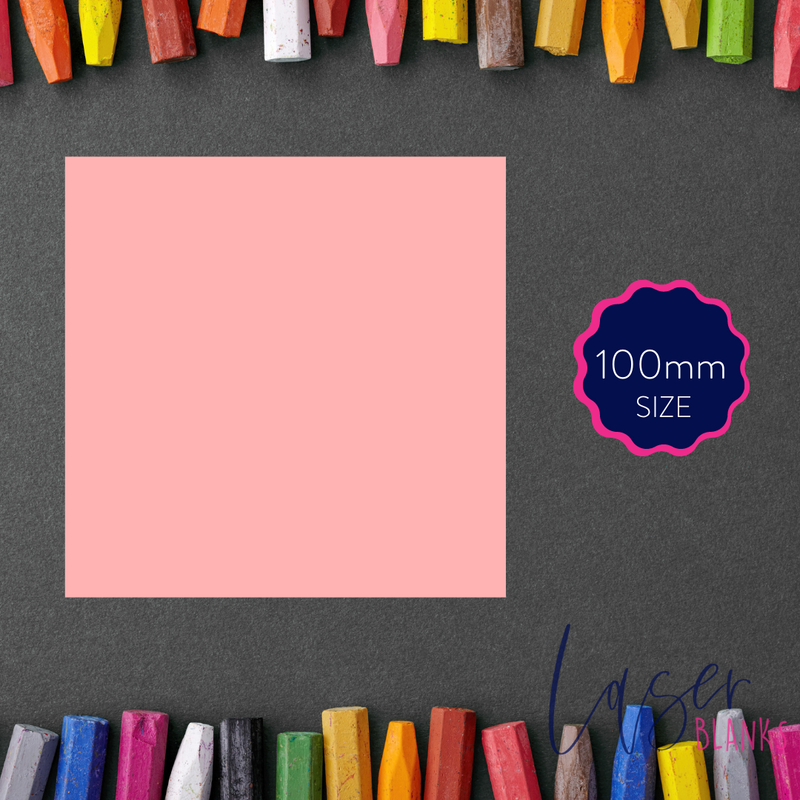 100mm Square Acrylic Blank | 3mm Pastel