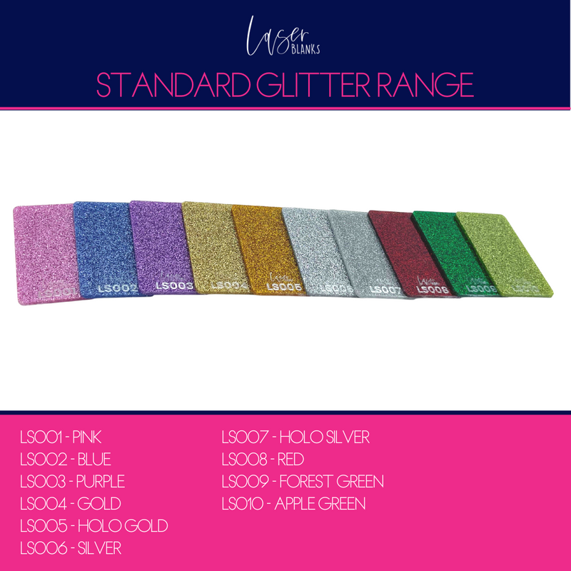 Assorted Acrylic Rounds - Glitter Colours 3mm | Various Sizes