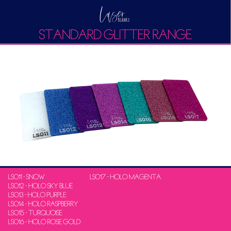 Assorted Acrylic Rounds - Glitter Colours 3mm | Various Sizes
