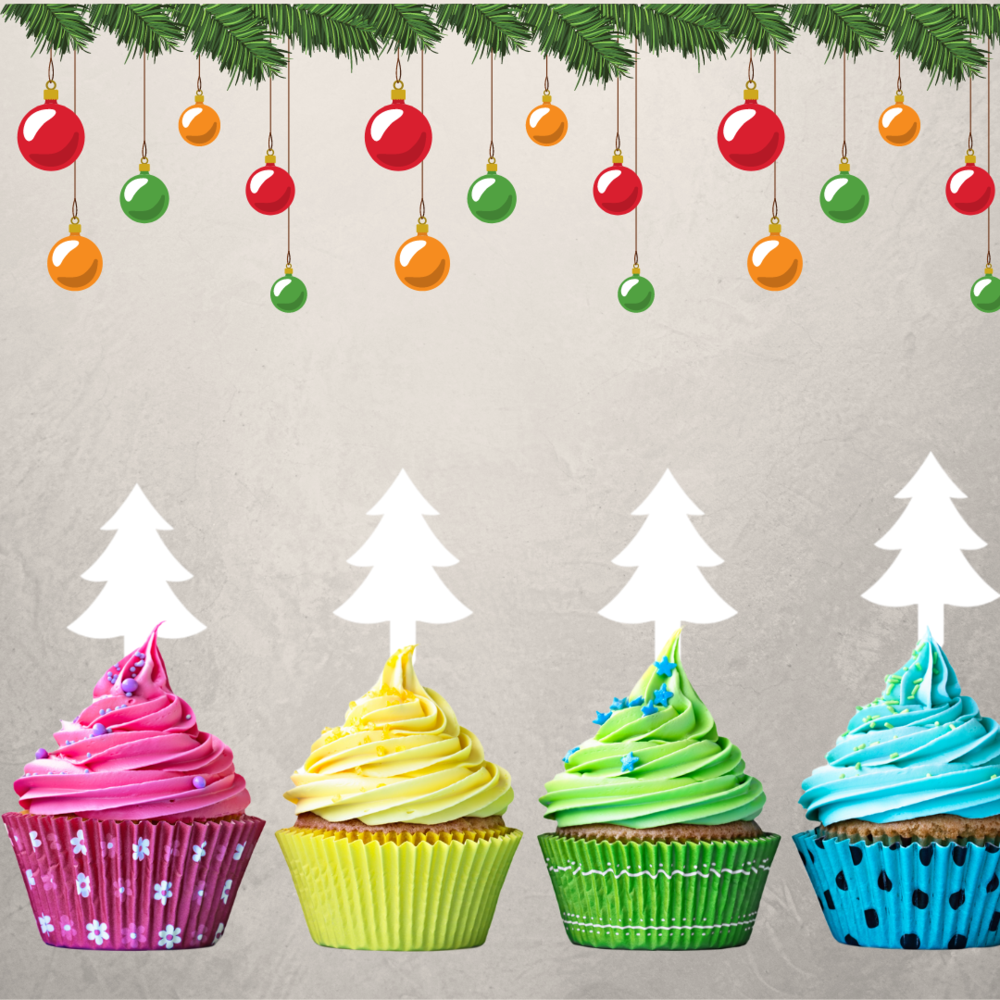Tree Cupcake Toppers | Pack of 6