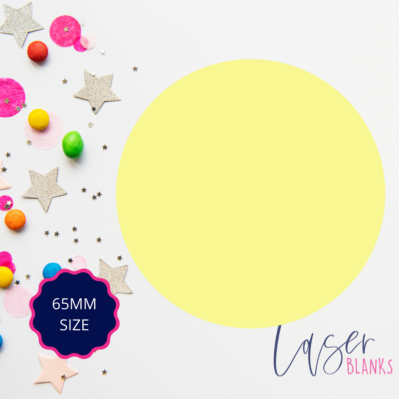 65mm Round Acrylic Blank | 3mm Pastel