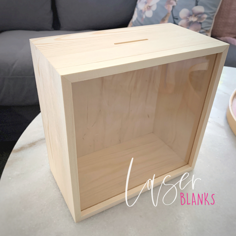 Large Timber Money Box | Blank Money Box