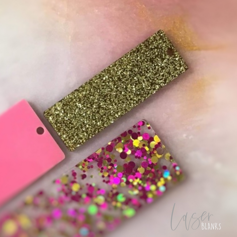 Rectangle Keyring Acrylic Blank | Small