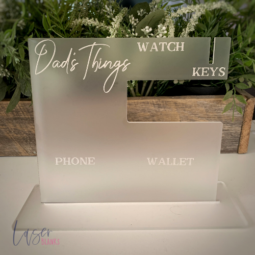 Dad's Things Acrylic Blank Stand | Phone, Watch, Wallet, Keys Holder | Gift for Him