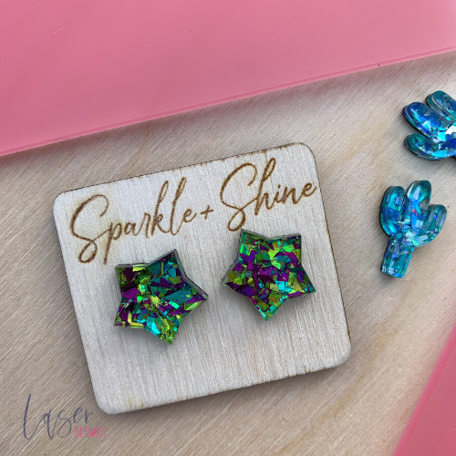 Star | Earring Blanks | Acrylic Blanks [Pack of 20]